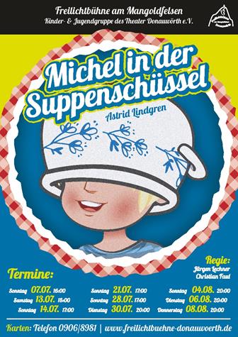Plakat Michel in der Suppenschuessel Michel